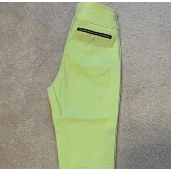 Lime Green Jamie Sadock Capri stretch pants - Picture 2 of 3